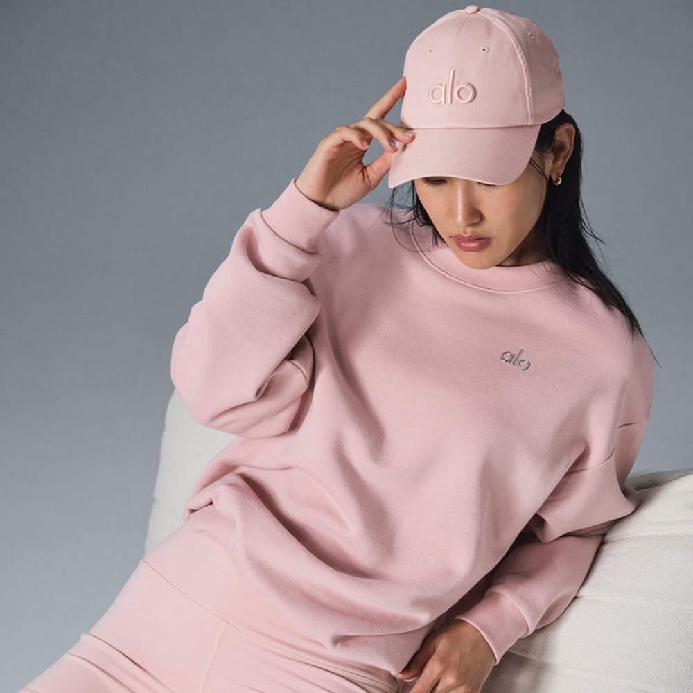 Alo Yoga Accolade Crew Neck Sweatshirt – Ballet Pink – XS